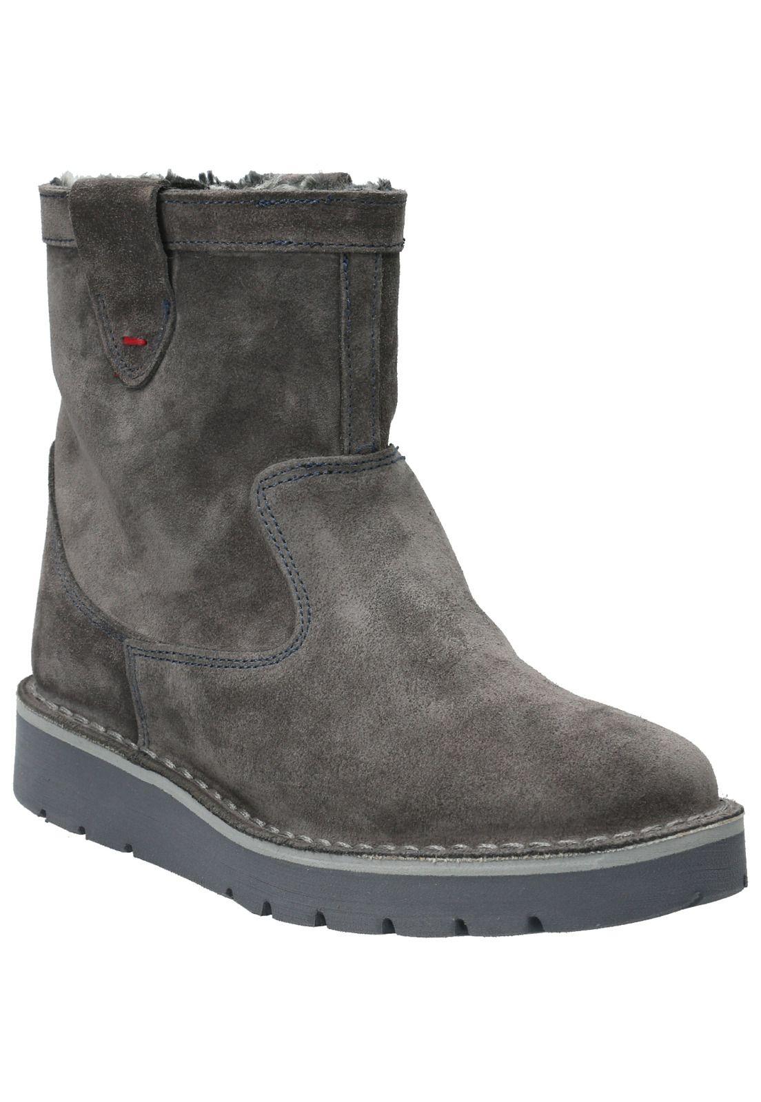Bota Cuero Mujer Corso Gris-1