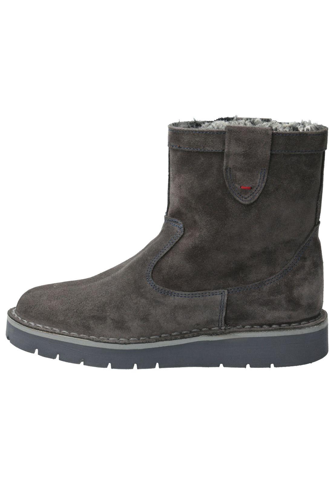 Bota Cuero Mujer Corso Gris-4