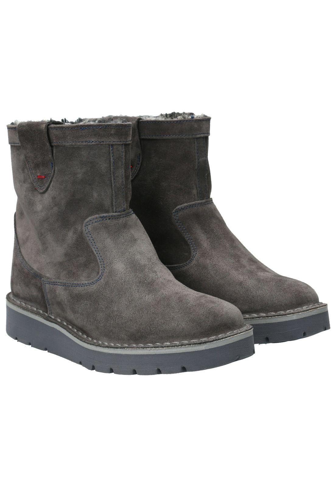 Bota Cuero Mujer Corso Gris-7