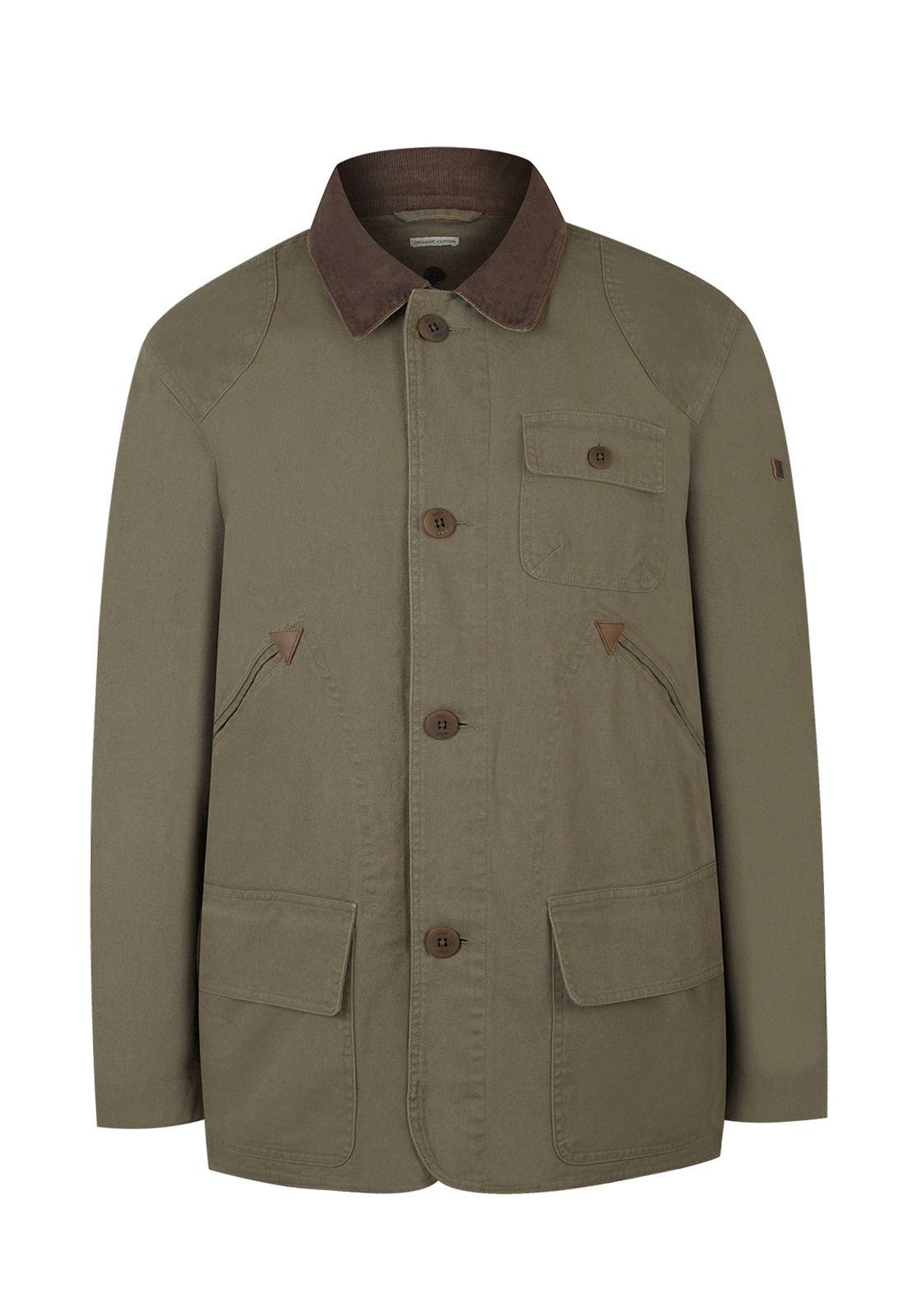 Chaqueta Algodón Orgánico Hombre Crawley Verde-0