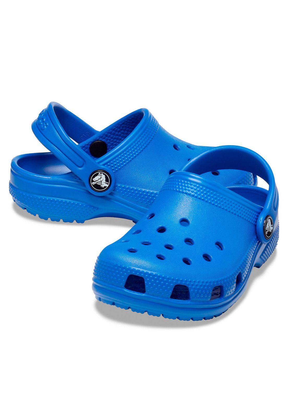 Zueco Crocs Niño Classic Clog T Azul-3