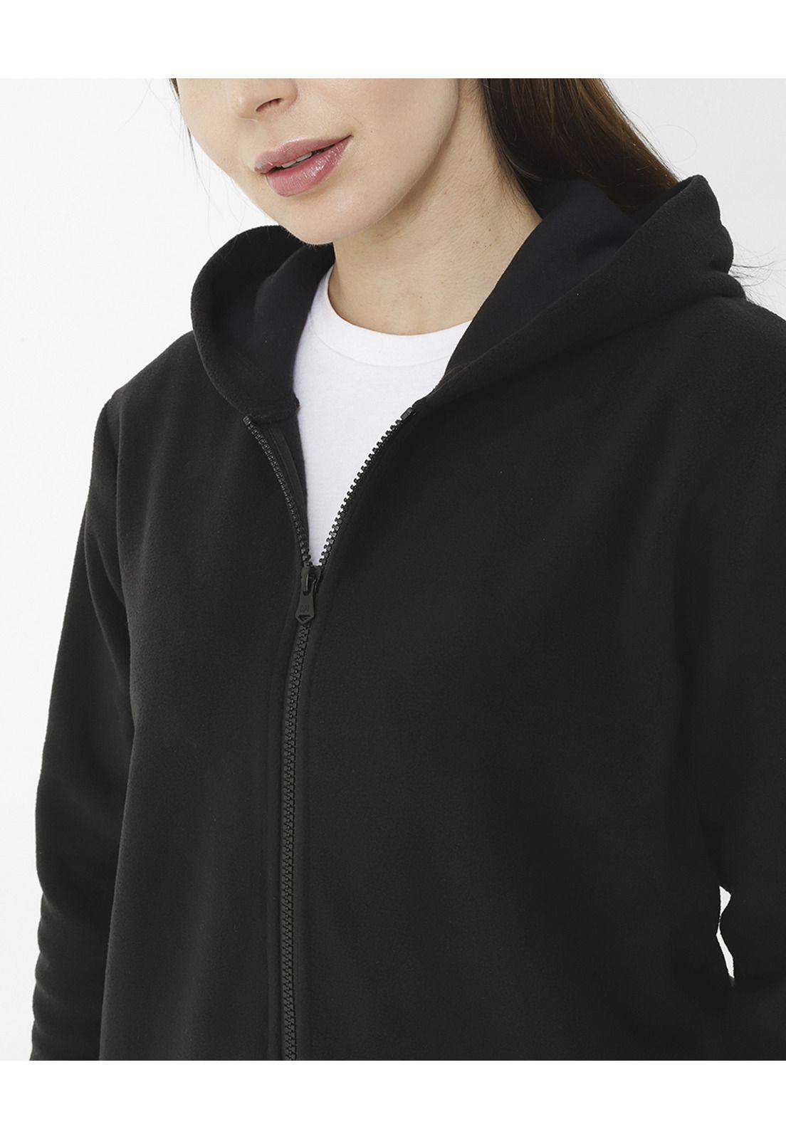 Polar W Quarter Zip Polar Negro Mujer-4