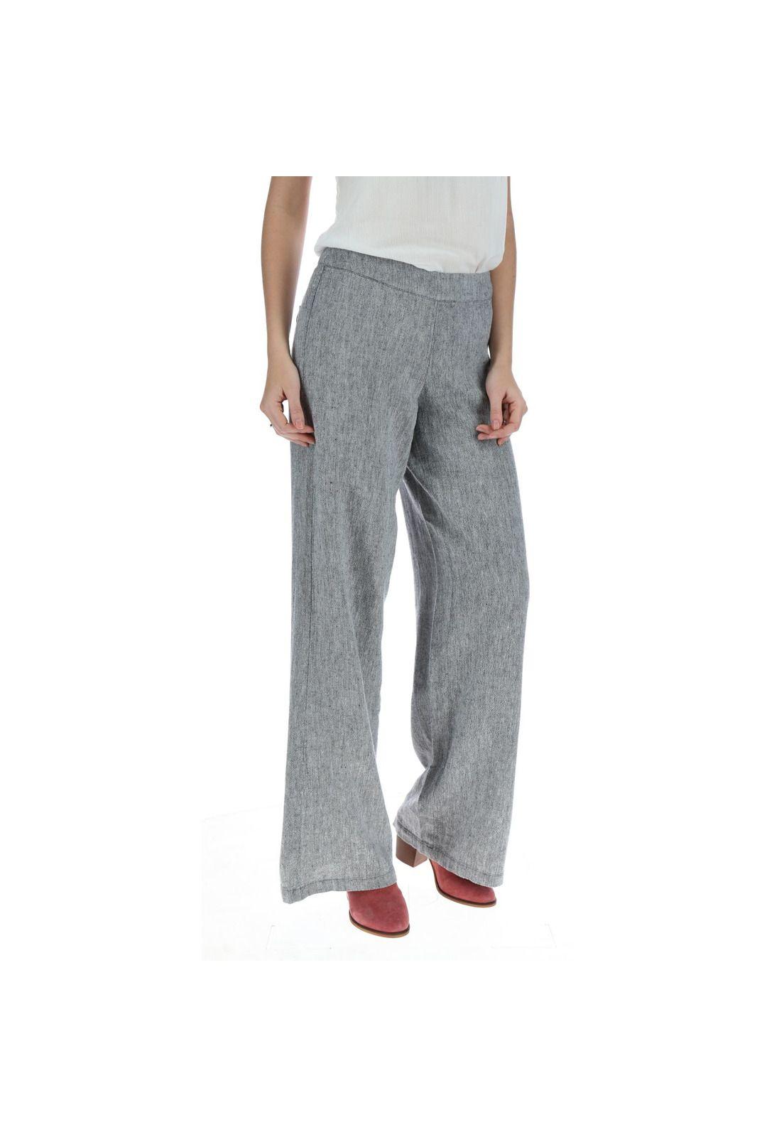 Pantalón Flare Mujer Aman Gris-3