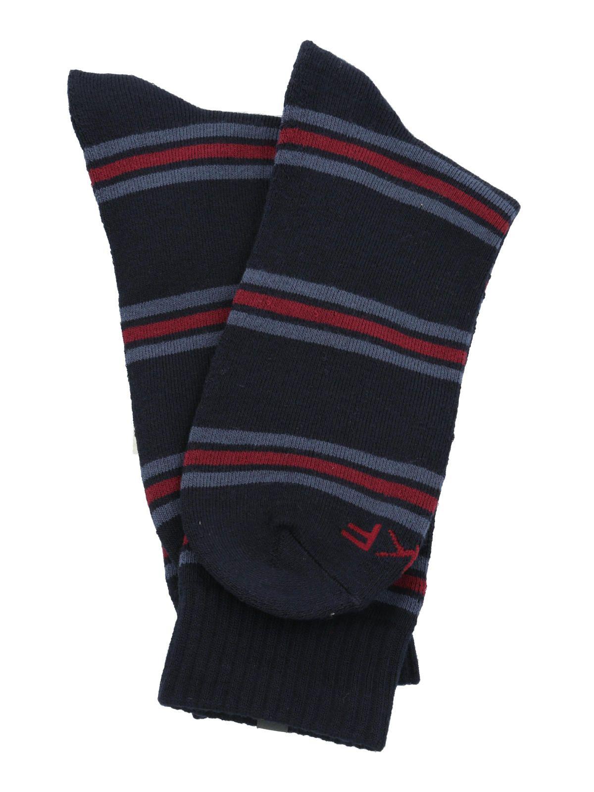 Calcetín Bambú Hombre Heavy Line Azul-2