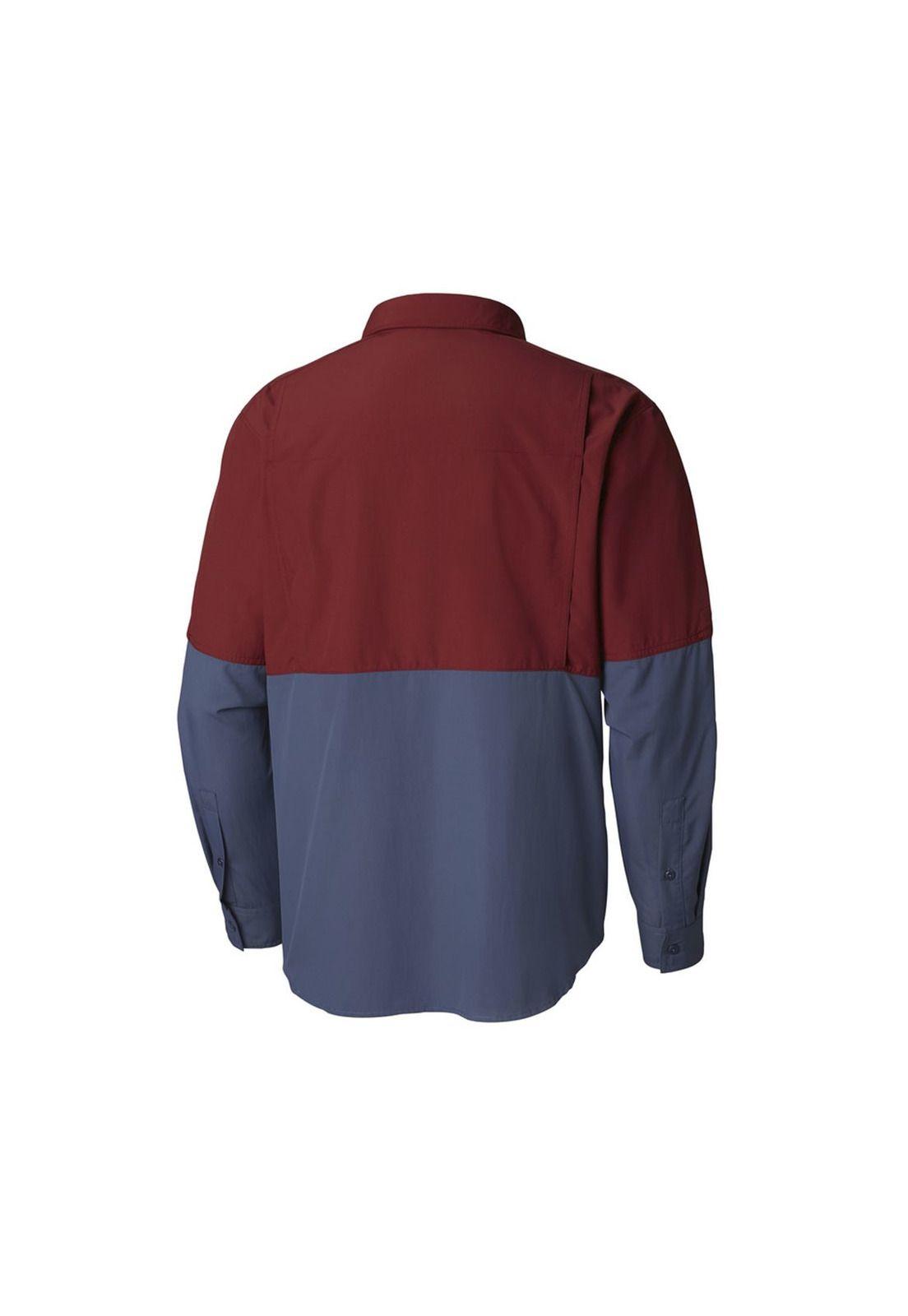 Camisa M/L Silver Ridge II Burdeo-1