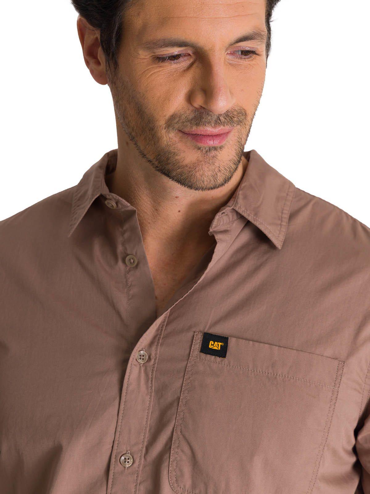 Camisa Manga Larga Hombre Convertible Café-4