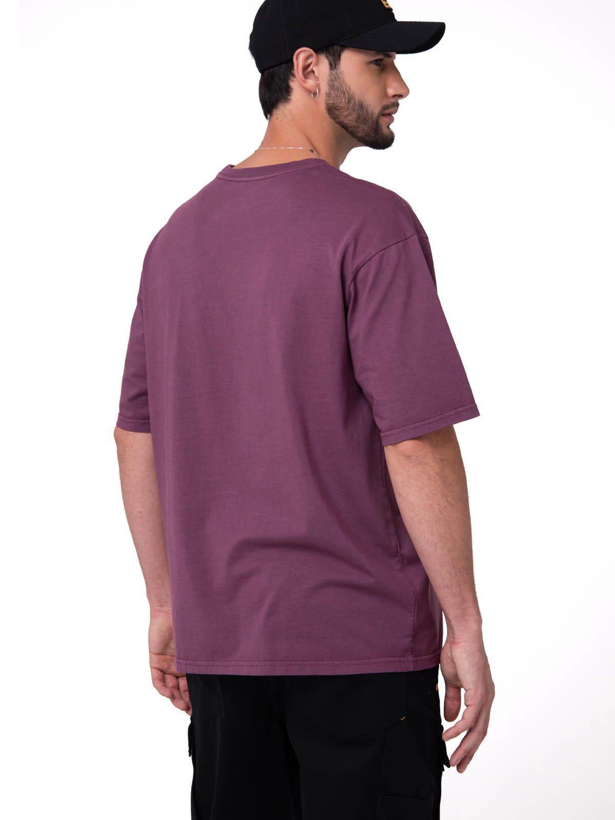 Polera Manga Corta Heavyweight Relaxed Burdeo-1