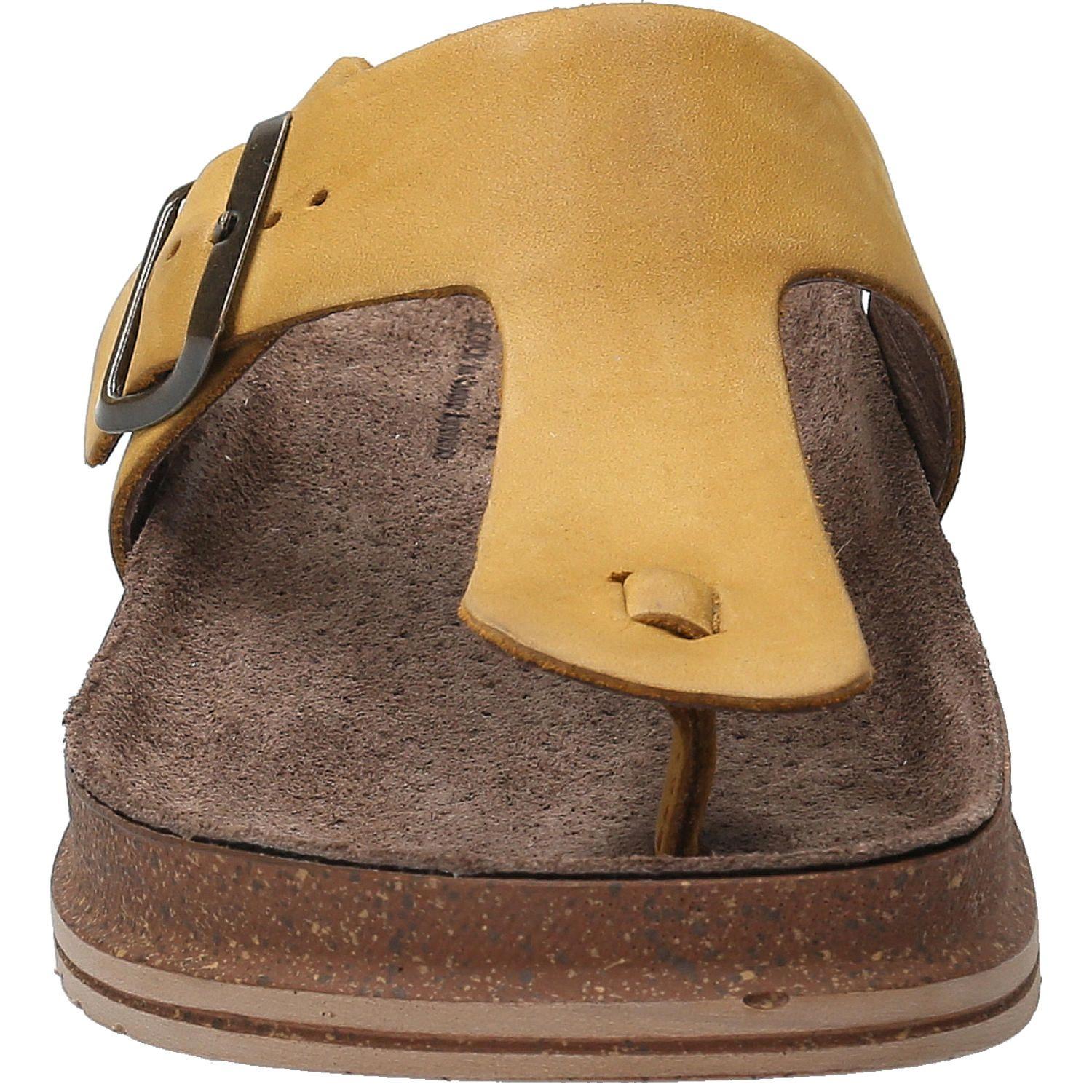 Sandalia Cuero Mujer Salvario Amarillo-3