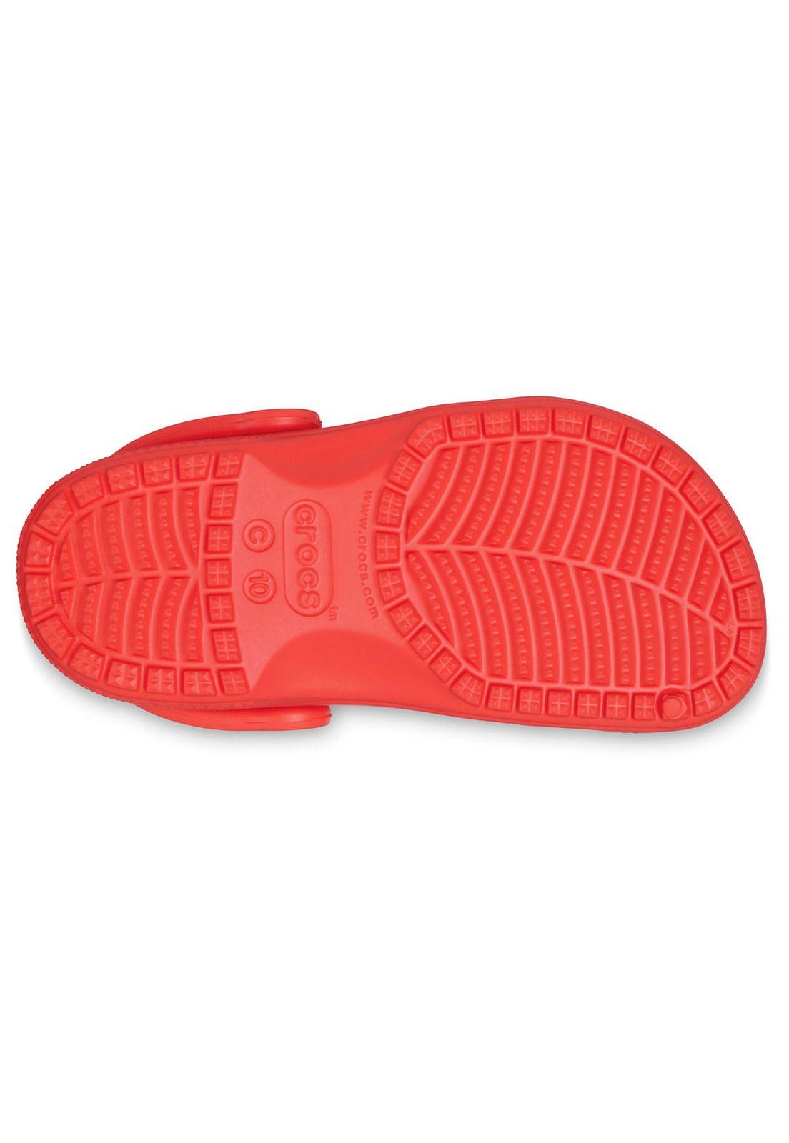 Zueco Crocs Niño Pequeño Classic Clog T Rojo Intenso-5