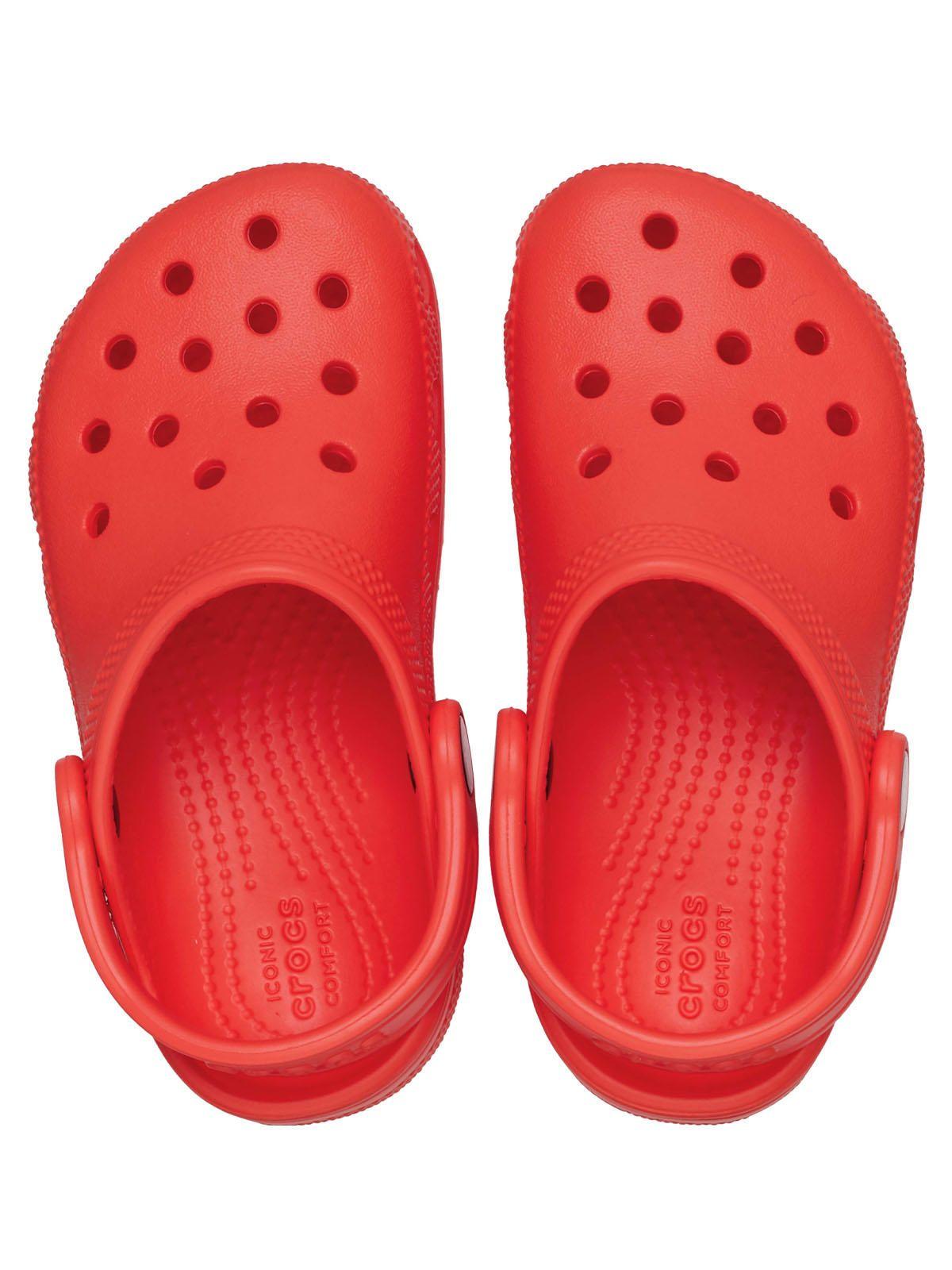 Zueco Crocs Niño Pequeño Classic Clog T Rojo Intenso-4