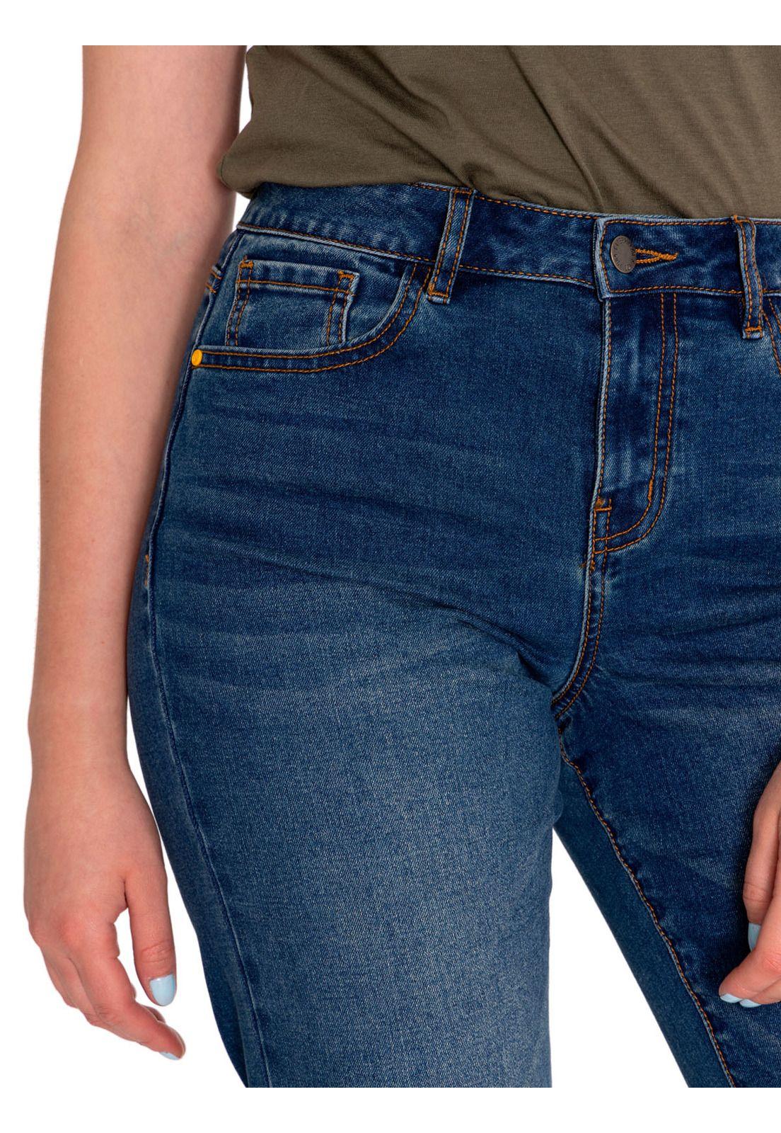 Jeans Mujer Triblend High-Rise Straight Azul-4