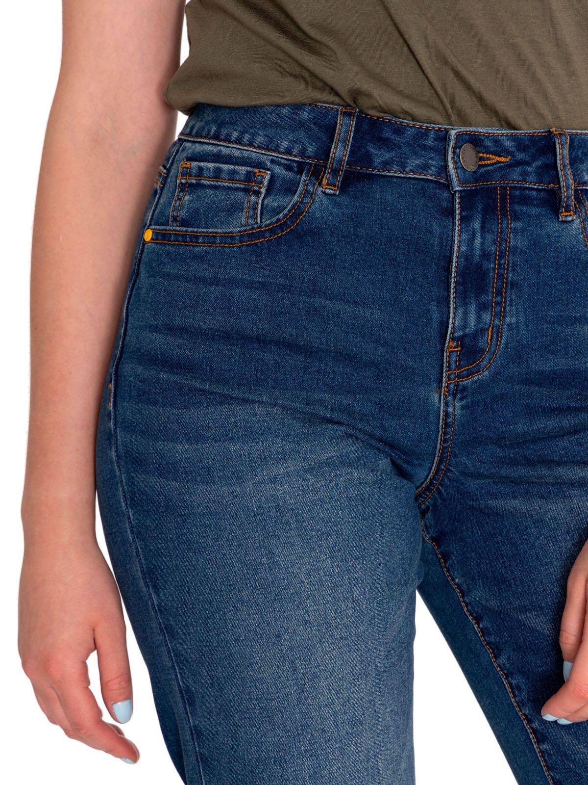 Jeans Mujer Triblend High-Rise Straight Azul-4