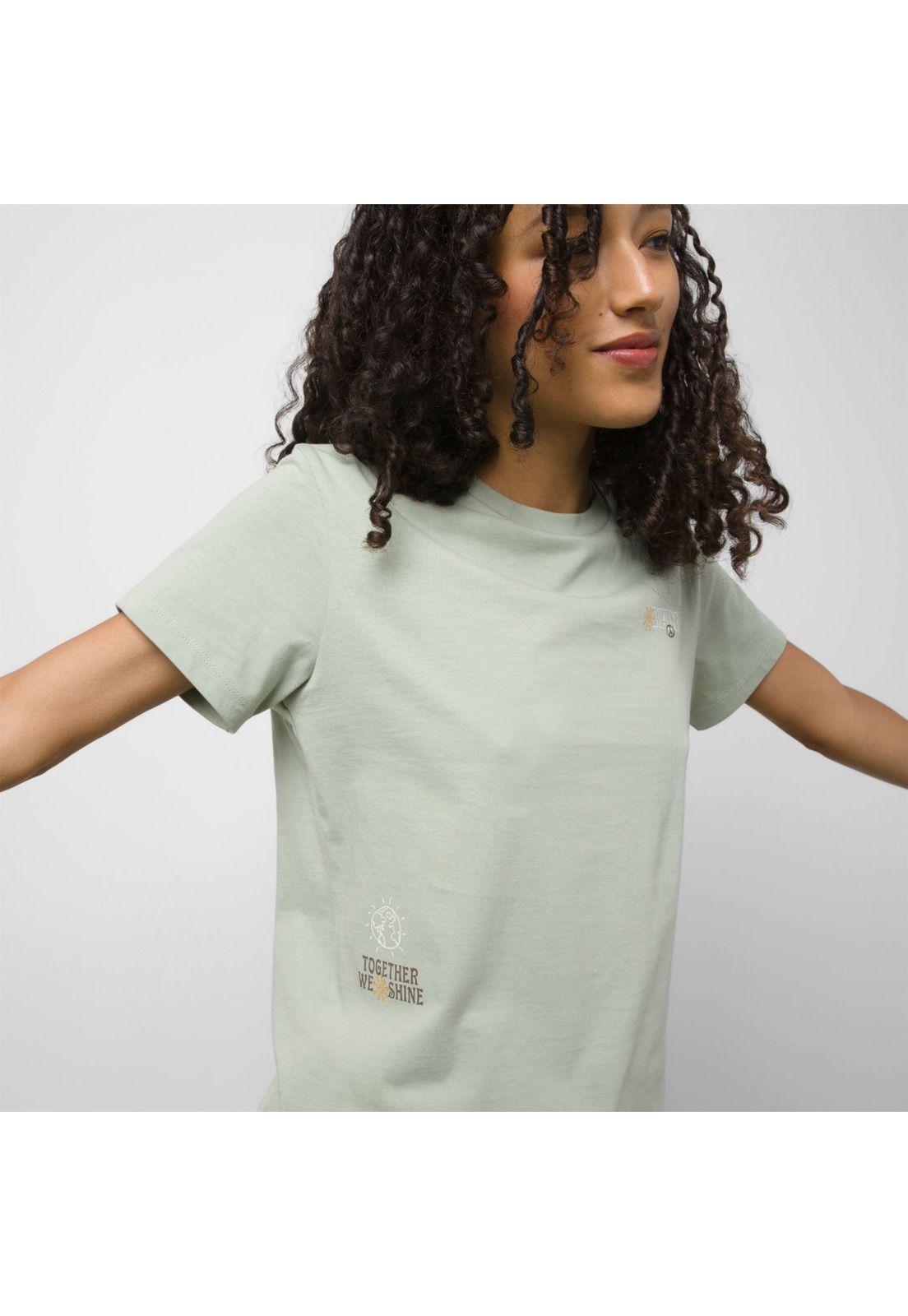 Polera M/C Mujer Vans Crew Tee Desert Sage-1