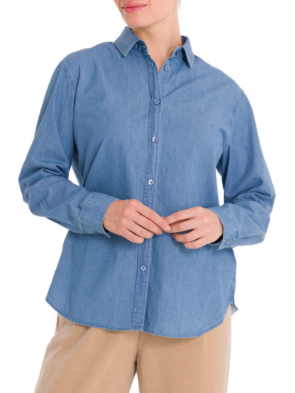 Blusa Algodón Orgánico Mujer Makalu Azul-4