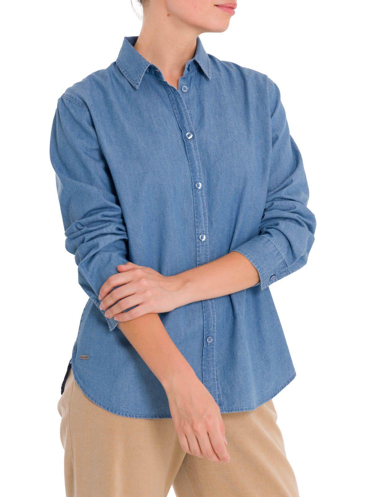 Blusa Algodón Orgánico Mujer Makalu Azul-5