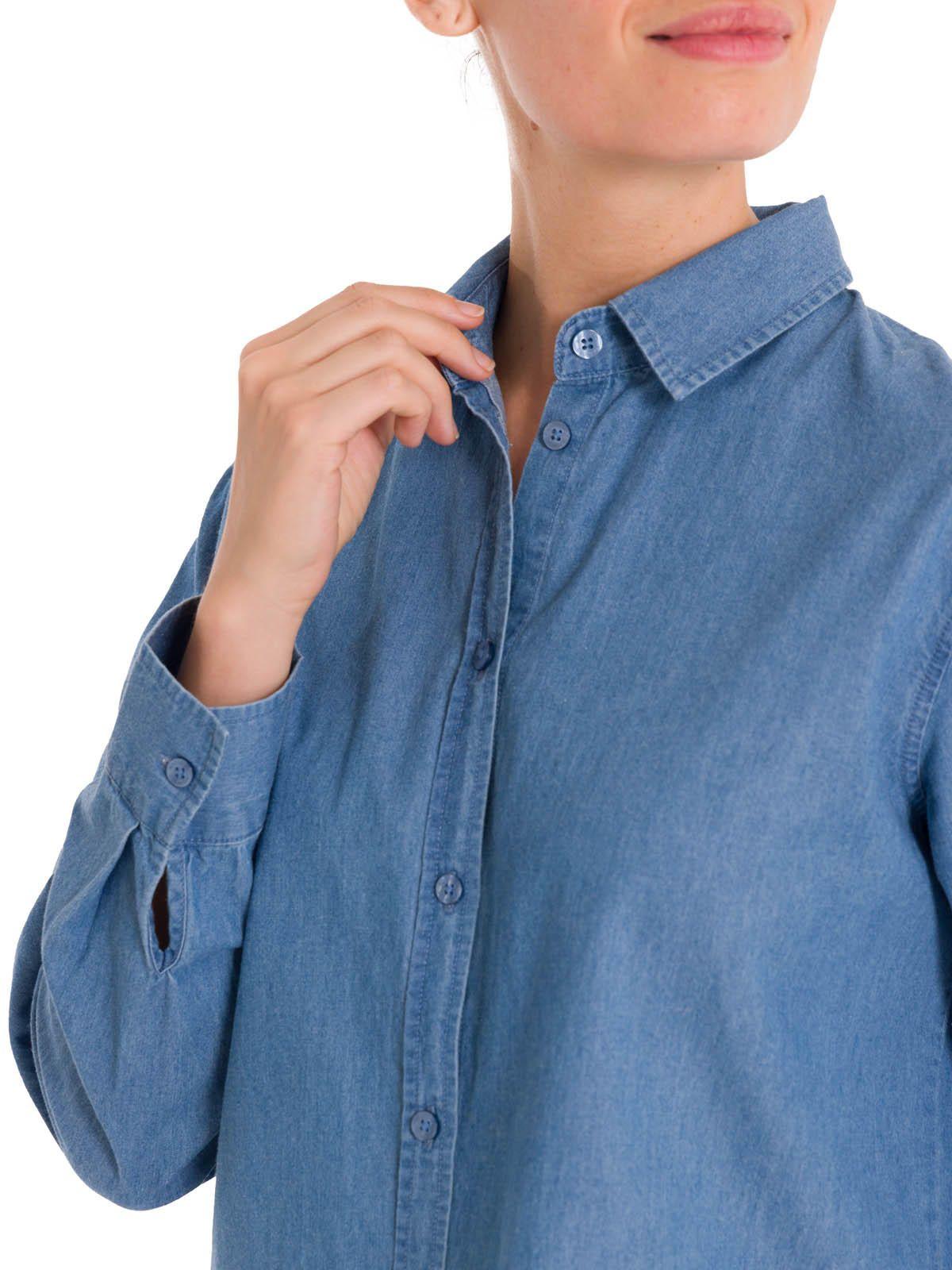 Blusa Algodón Orgánico Mujer Makalu Azul-7