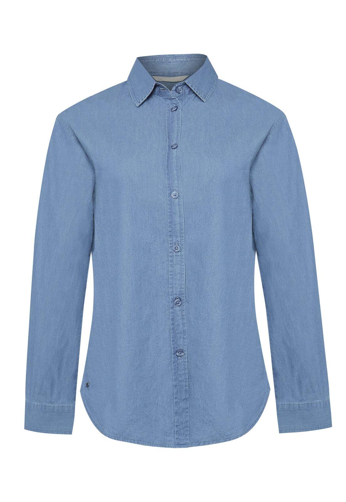 Blusa Algodón Orgánico Mujer Makalu Azul-0
