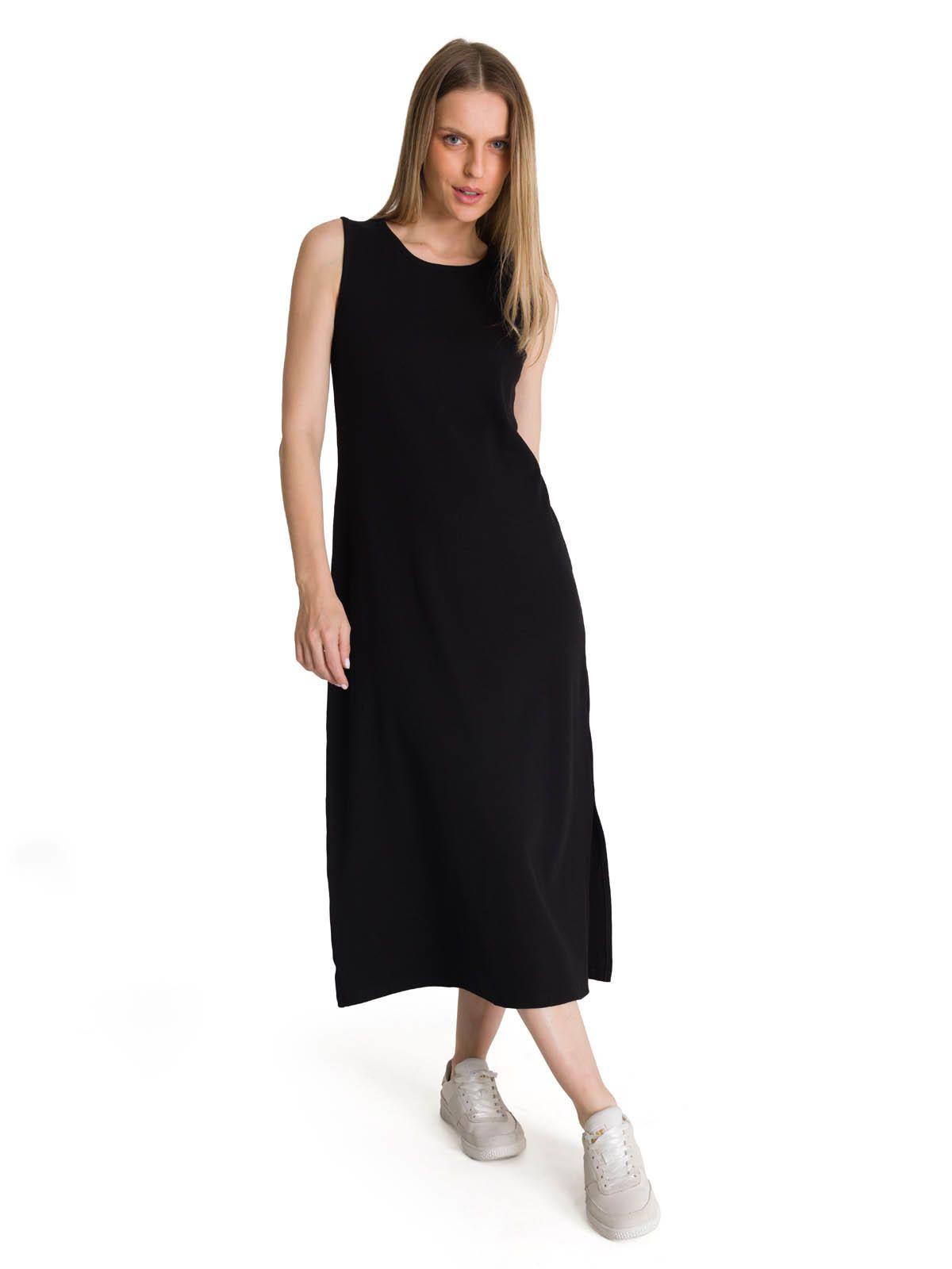 Vestido Mujer Rib Tank Negro-0