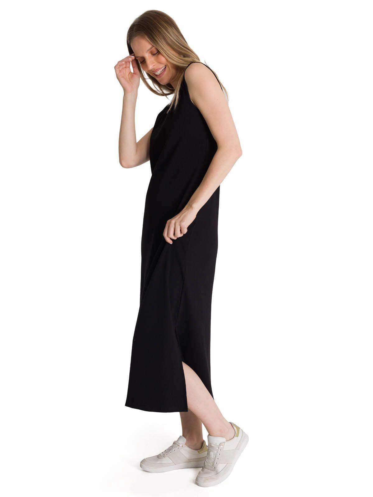 Vestido Mujer Rib Tank Negro-1