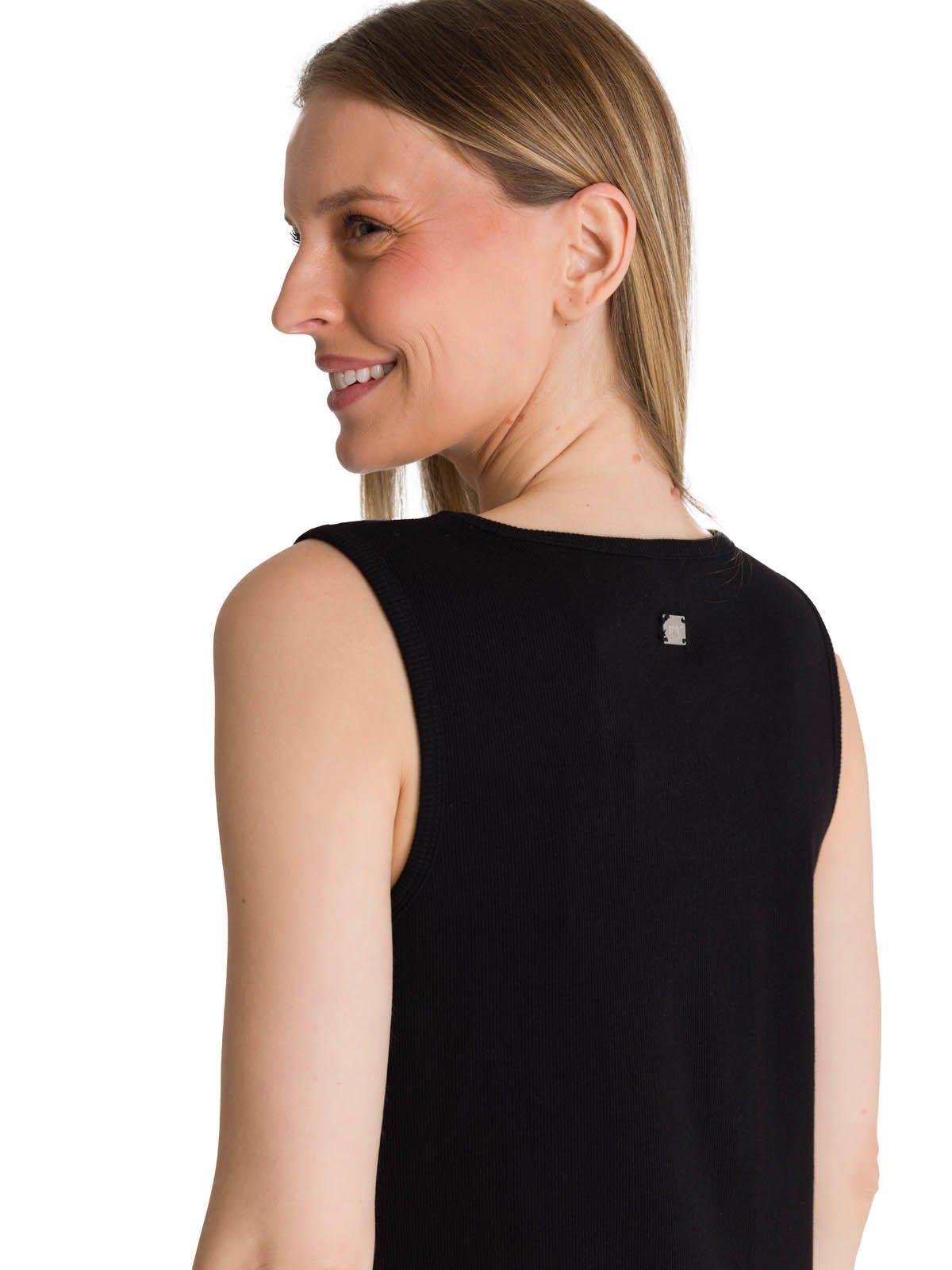 Vestido Mujer Rib Tank Negro-4