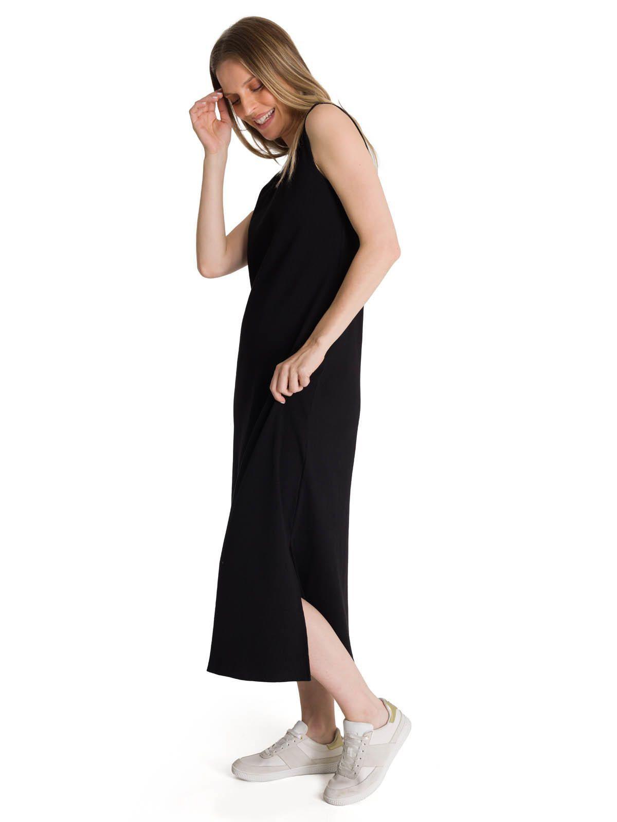 Vestido Mujer Rib Tank Negro-1