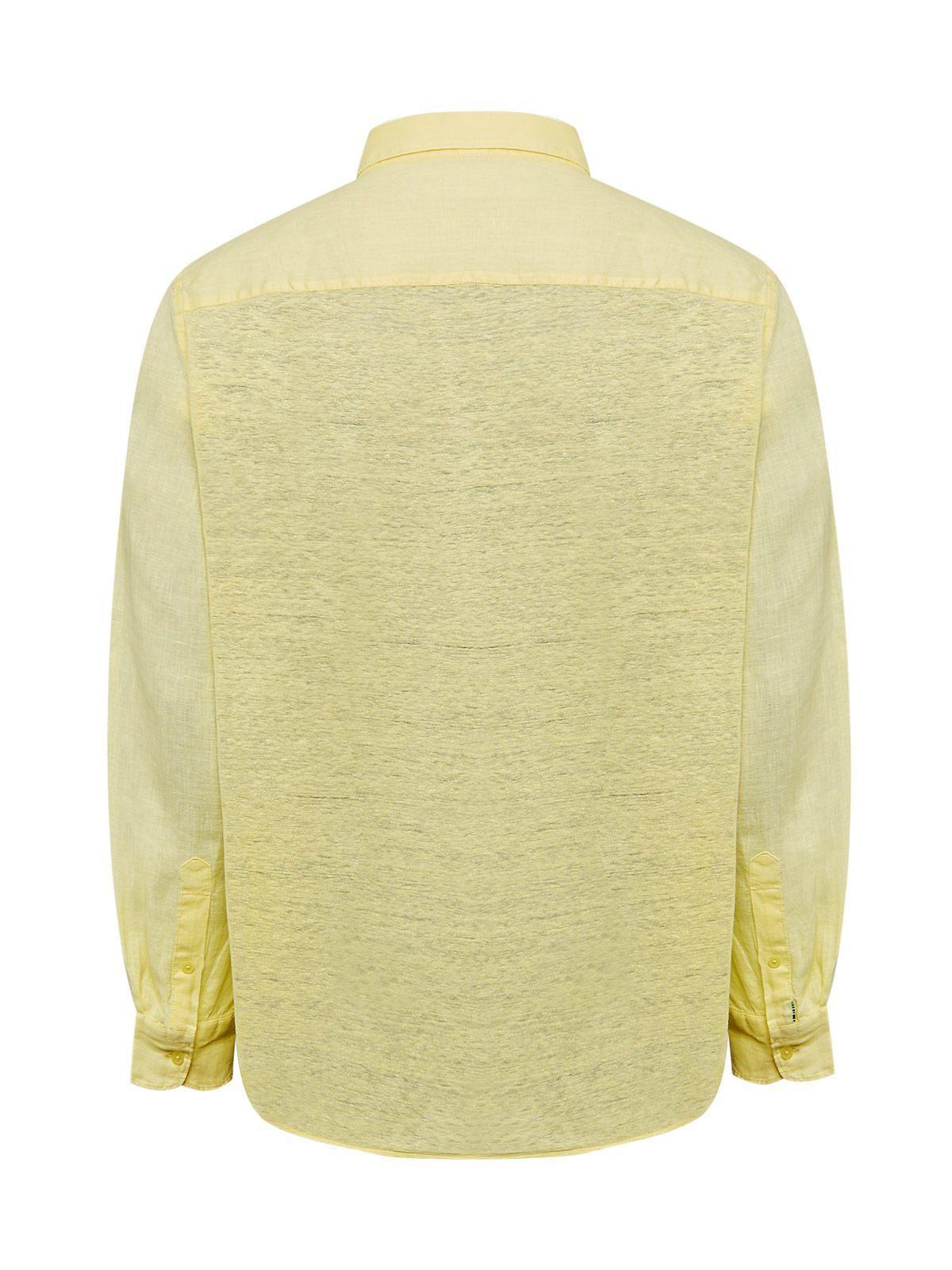 Camisa Lino Orgánico Hombre Linjer Amarillo-1
