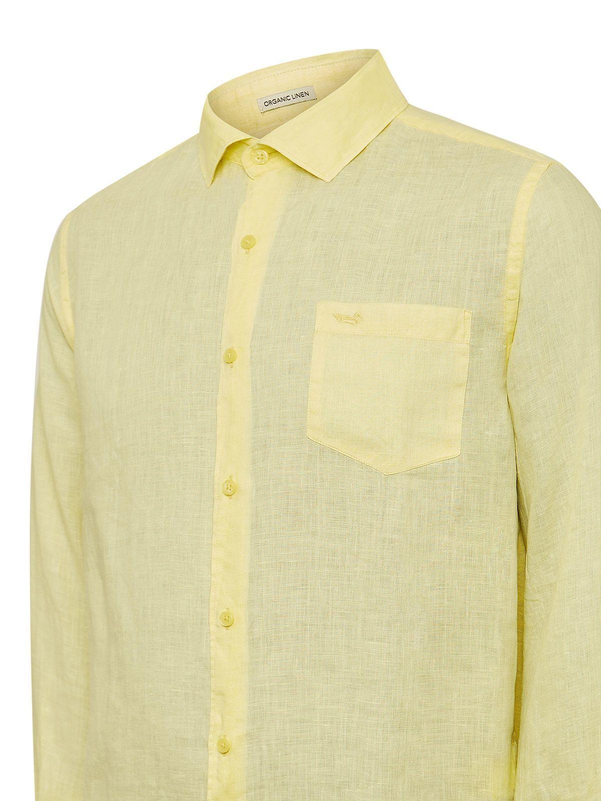 Camisa Lino Orgánico Hombre Linjer Amarillo-3