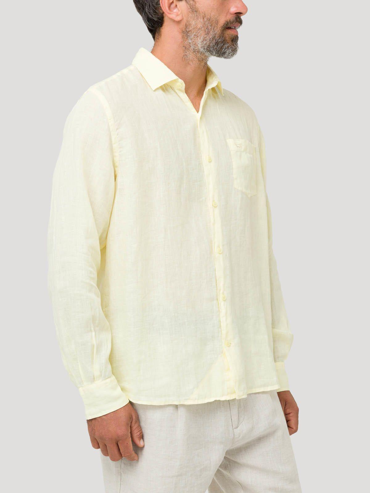Camisa Lino Orgánico Hombre Linjer Amarillo-4