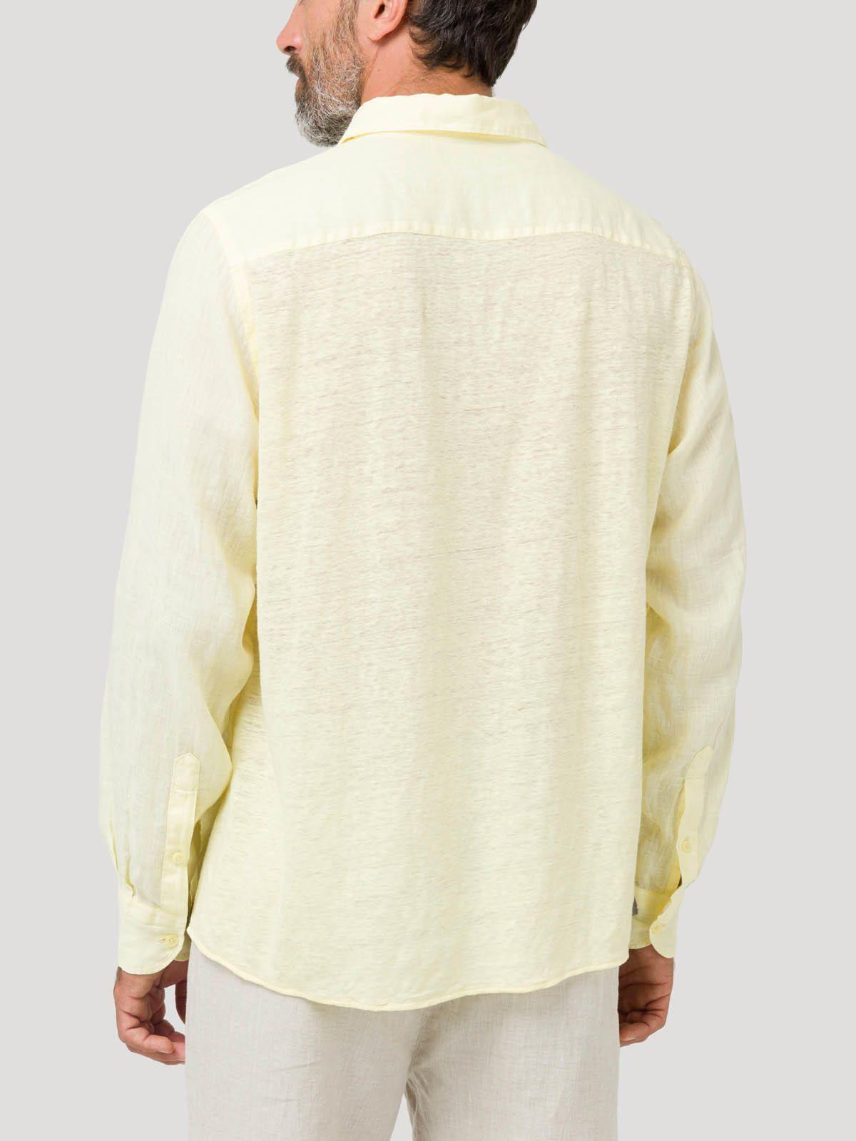 Camisa Lino Orgánico Hombre Linjer Amarillo-5