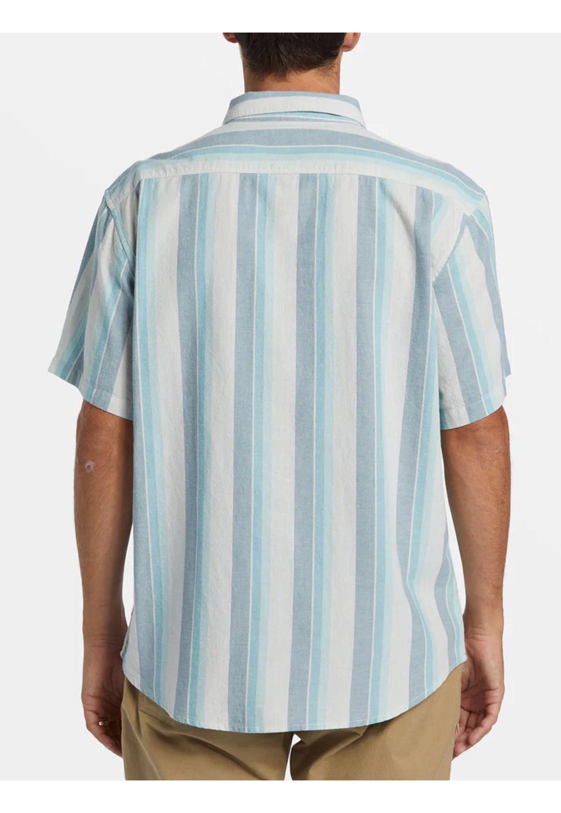 Camisa Manga Corta Hombre All Day Stripe Azul-1