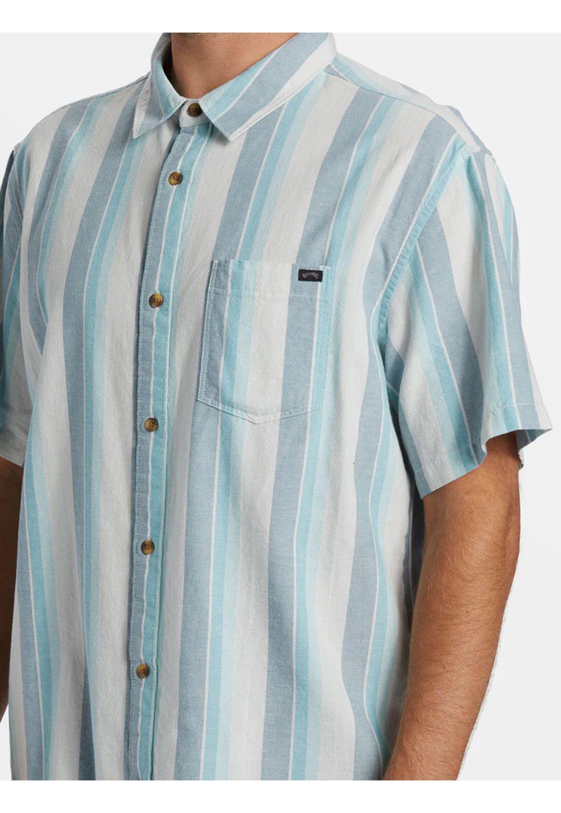 Camisa Manga Corta Hombre All Day Stripe Azul-3