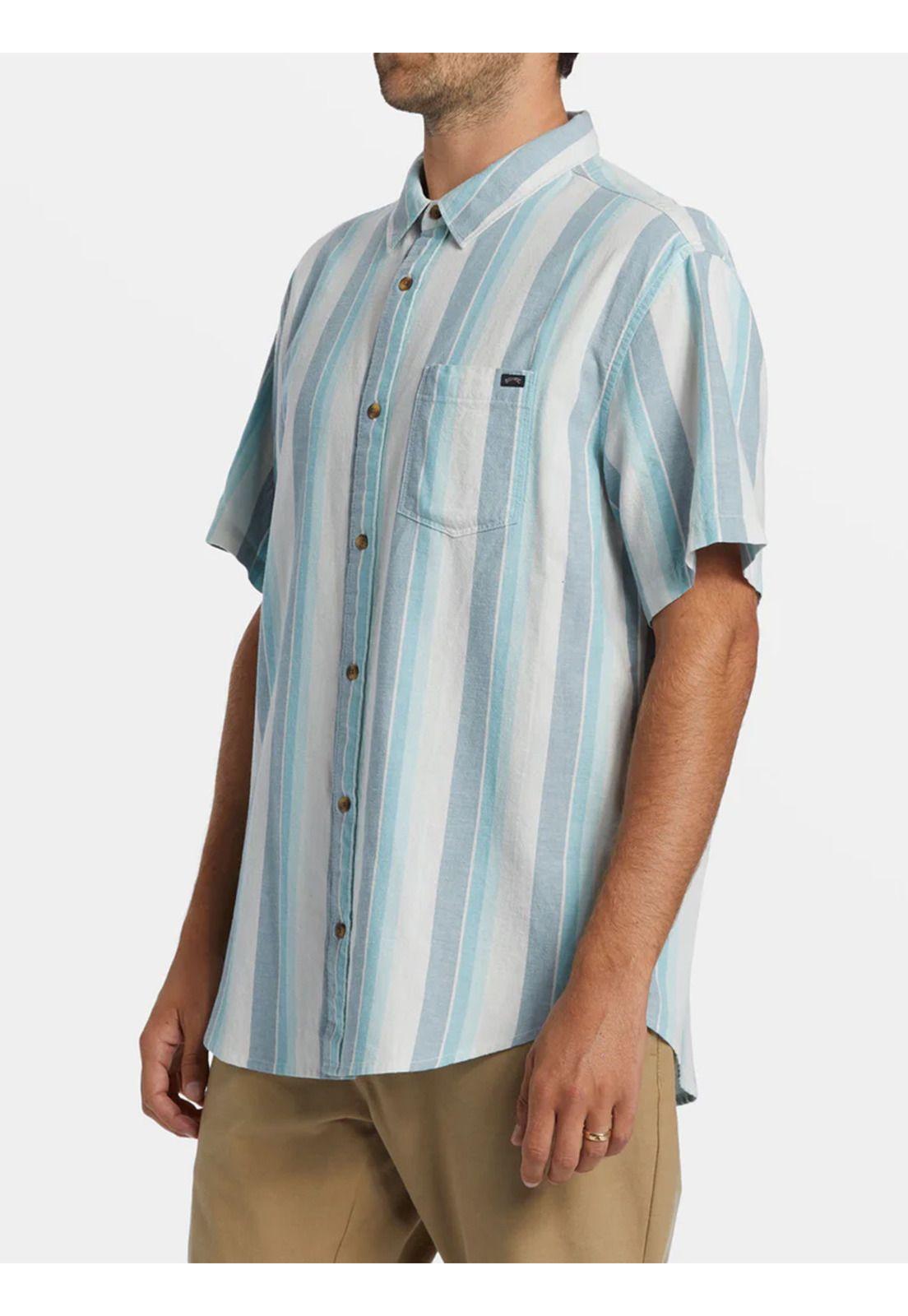 Camisa Manga Corta Hombre All Day Stripe Azul-5