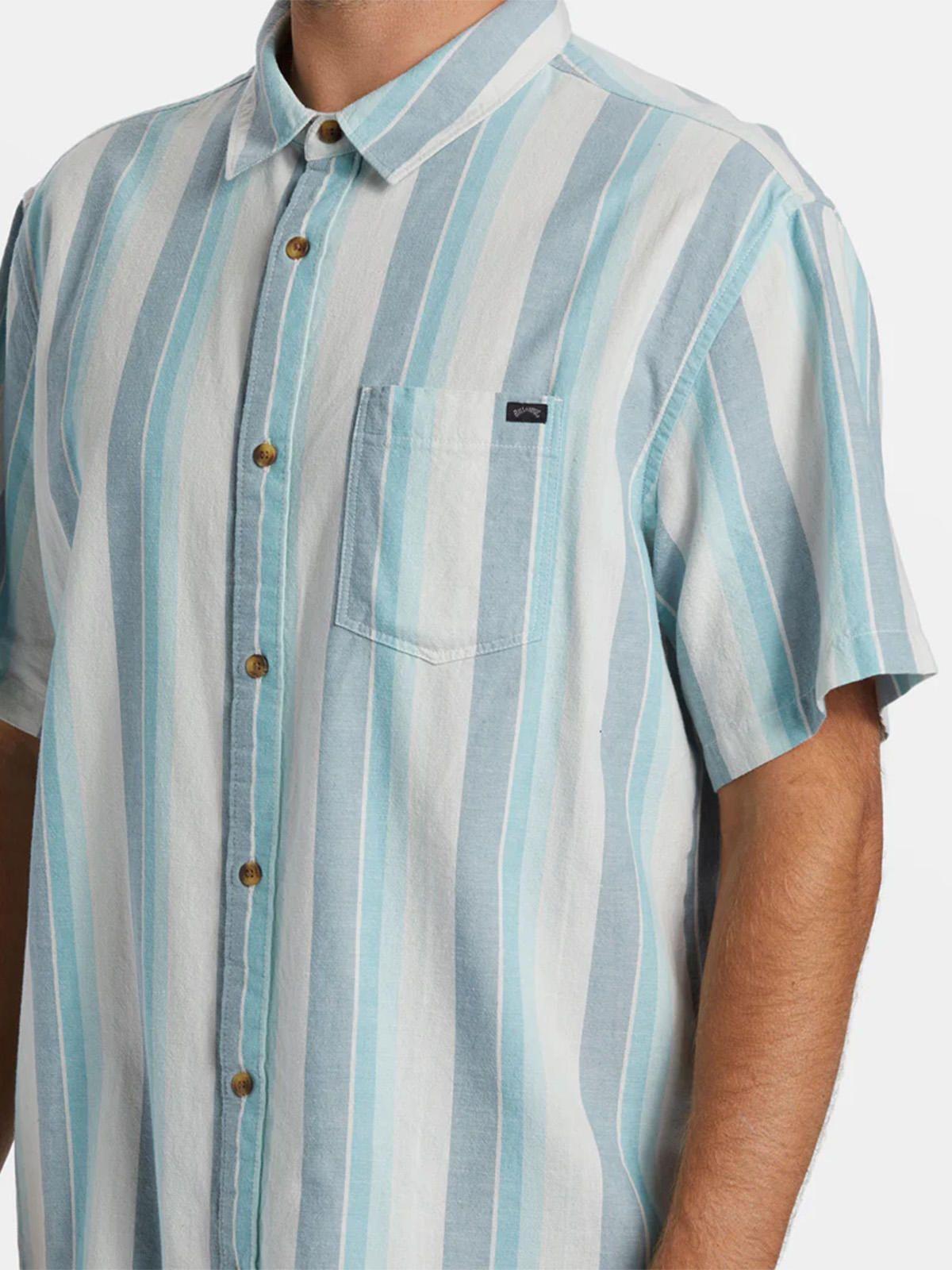 Camisa Manga Corta Hombre All Day Stripe Azul-3