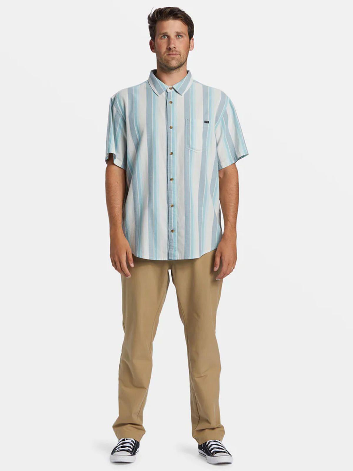 Camisa Manga Corta Hombre All Day Stripe Azul-4