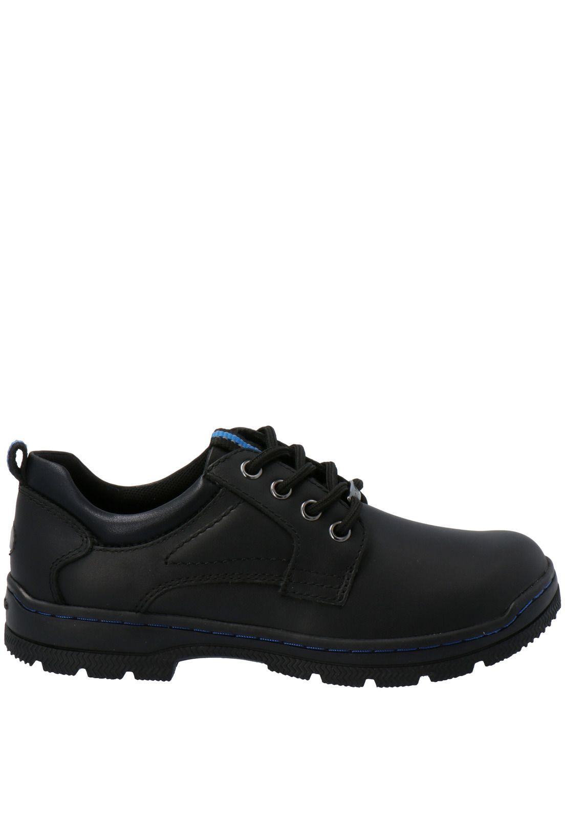 Zapato Escolar Cuero New I Wrk negro niño-4