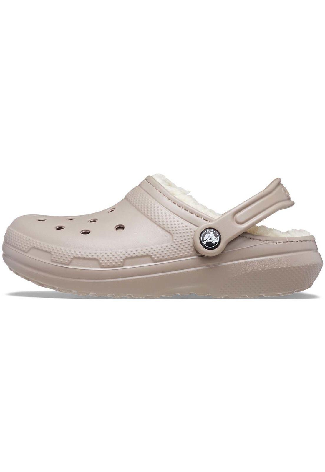 Zueco Crocs Mujer Classic Lined Chiporro Rosa-1