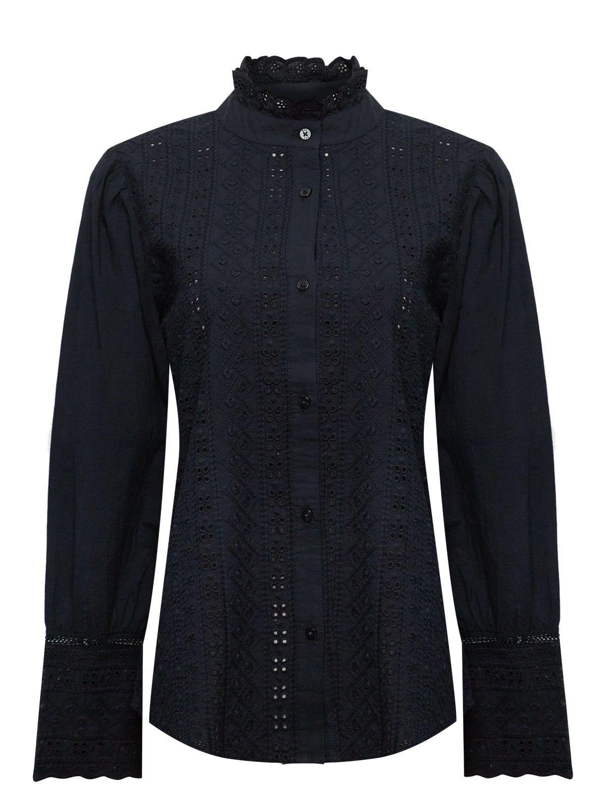 Blusa Algodón Orgánico Mujer Petunia Azul-0