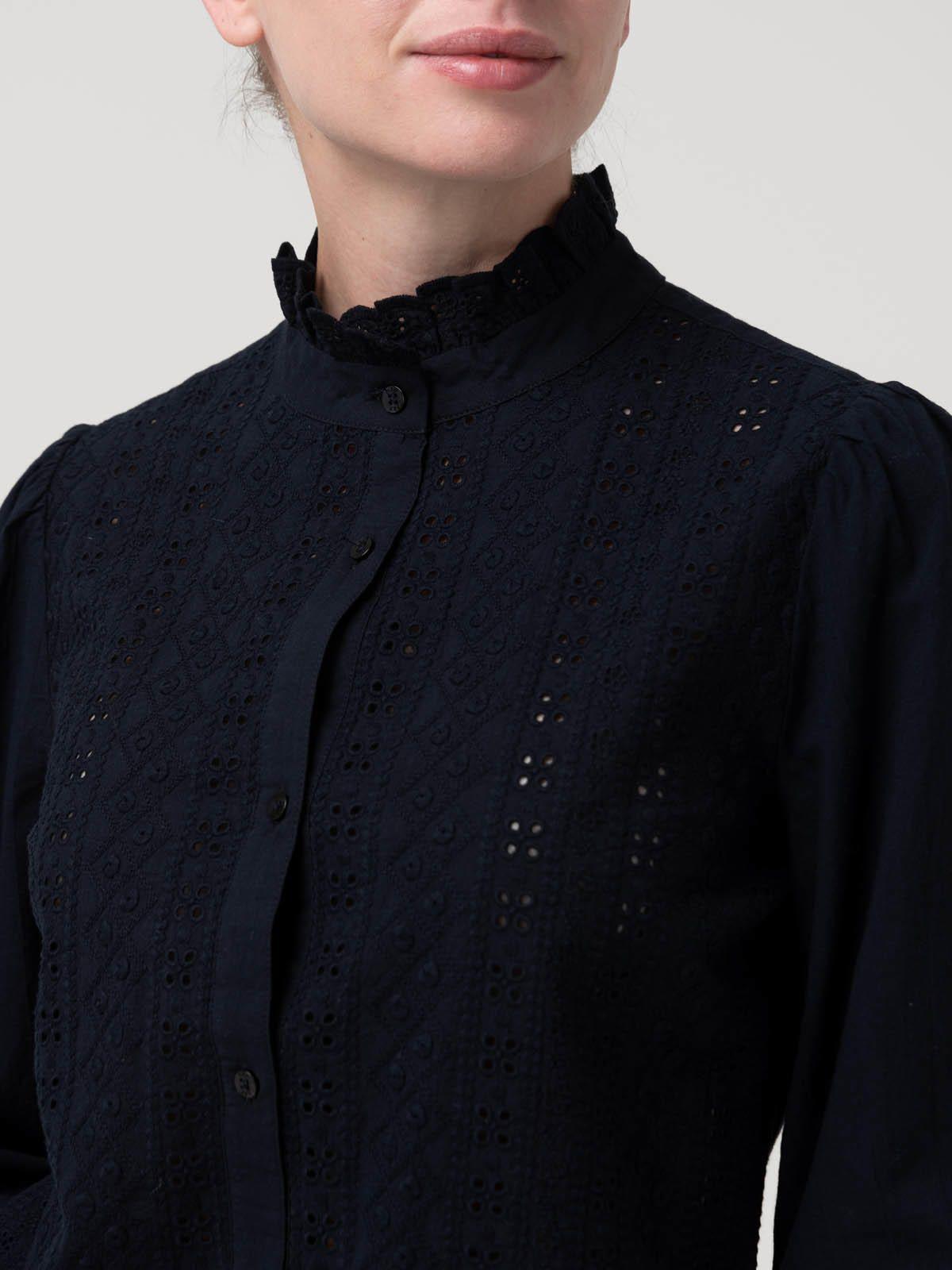 Blusa Algodón Orgánico Mujer Petunia Azul-6