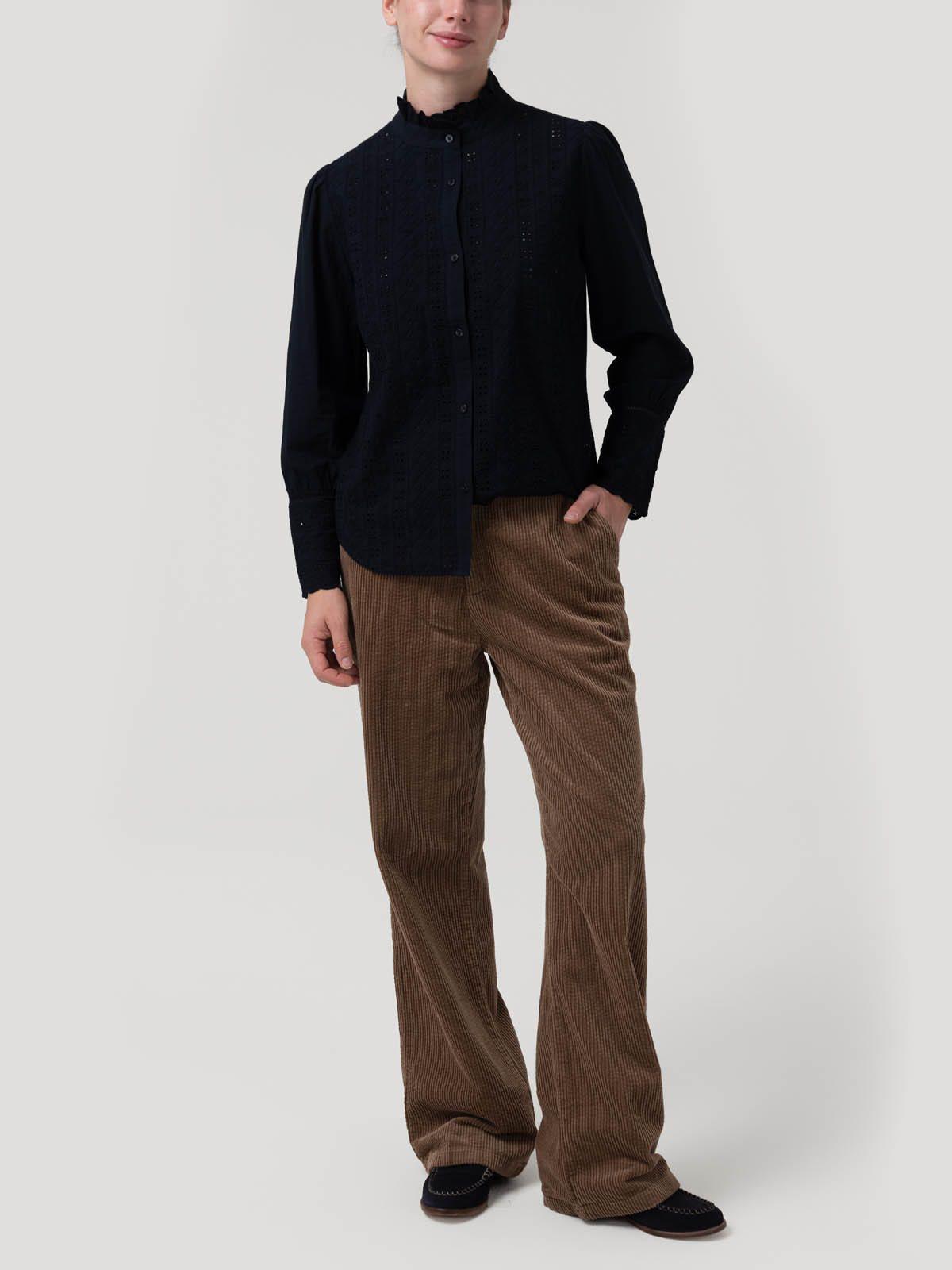 Blusa Algodón Orgánico Mujer Petunia Azul-7