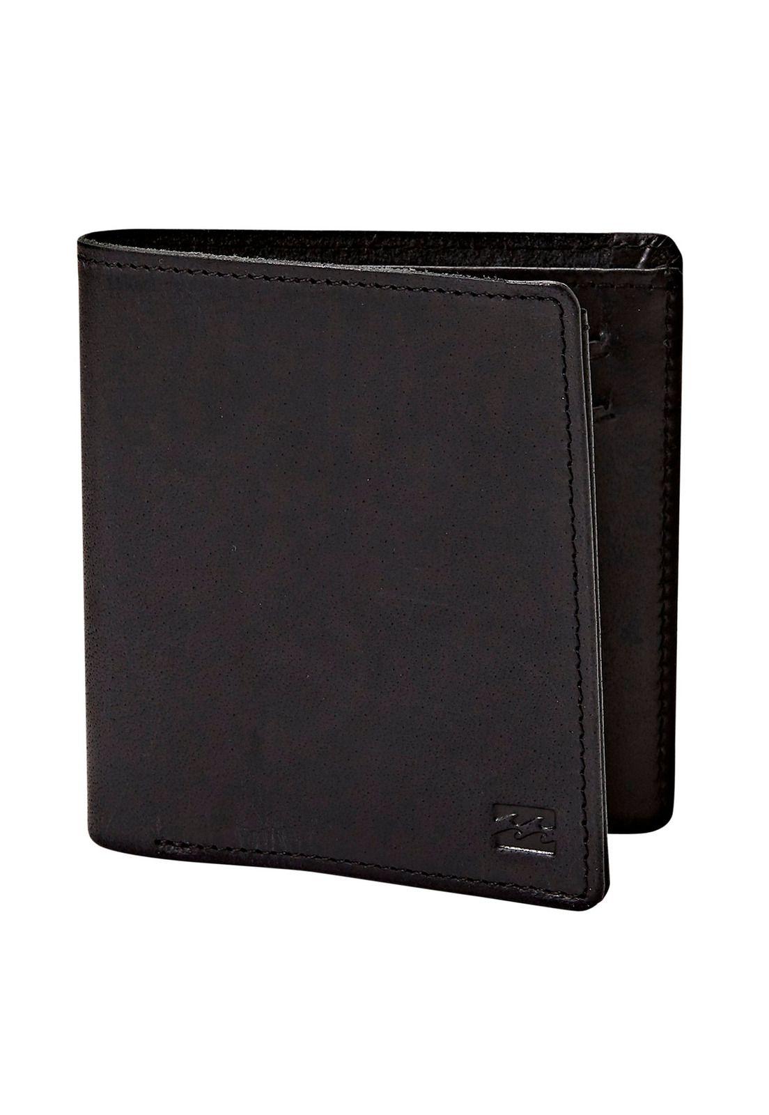 Billetera Hombre Gaviotas Leather Wallet Negro-0