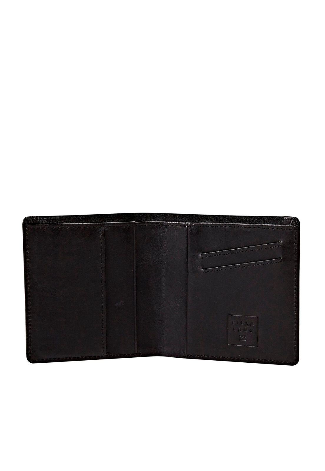 Billetera Hombre Gaviotas Leather Wallet Negro-1