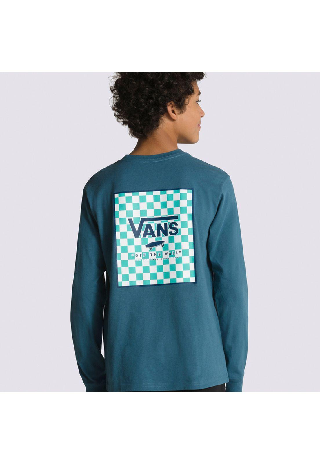 Polera Manga Larga By Print Box Back Ls Azul Niño-0