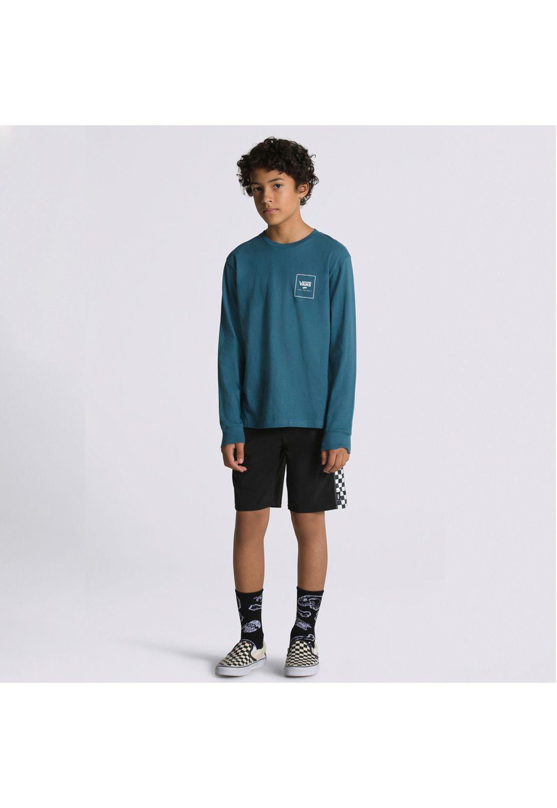 Polera Manga Larga By Print Box Back Ls Azul Niño-3