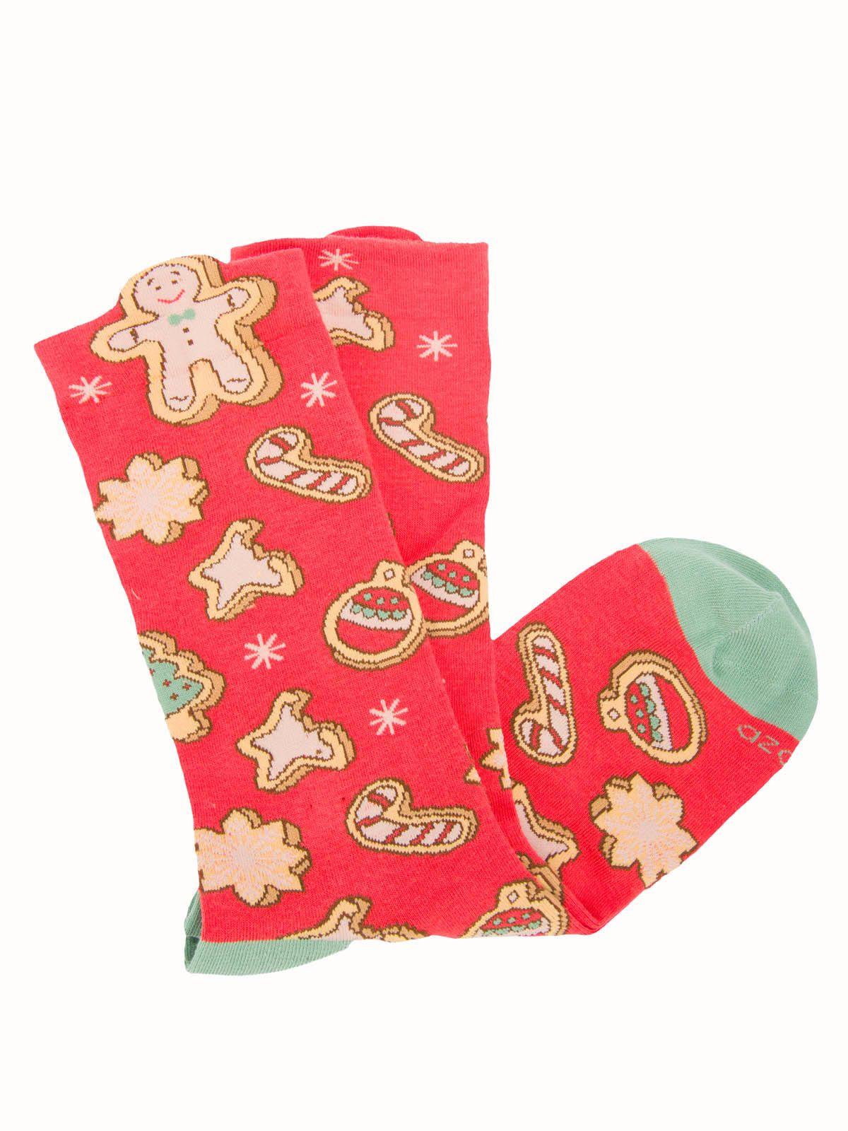 Calcetín Algodón Mujer C St Xmas Rojo-2