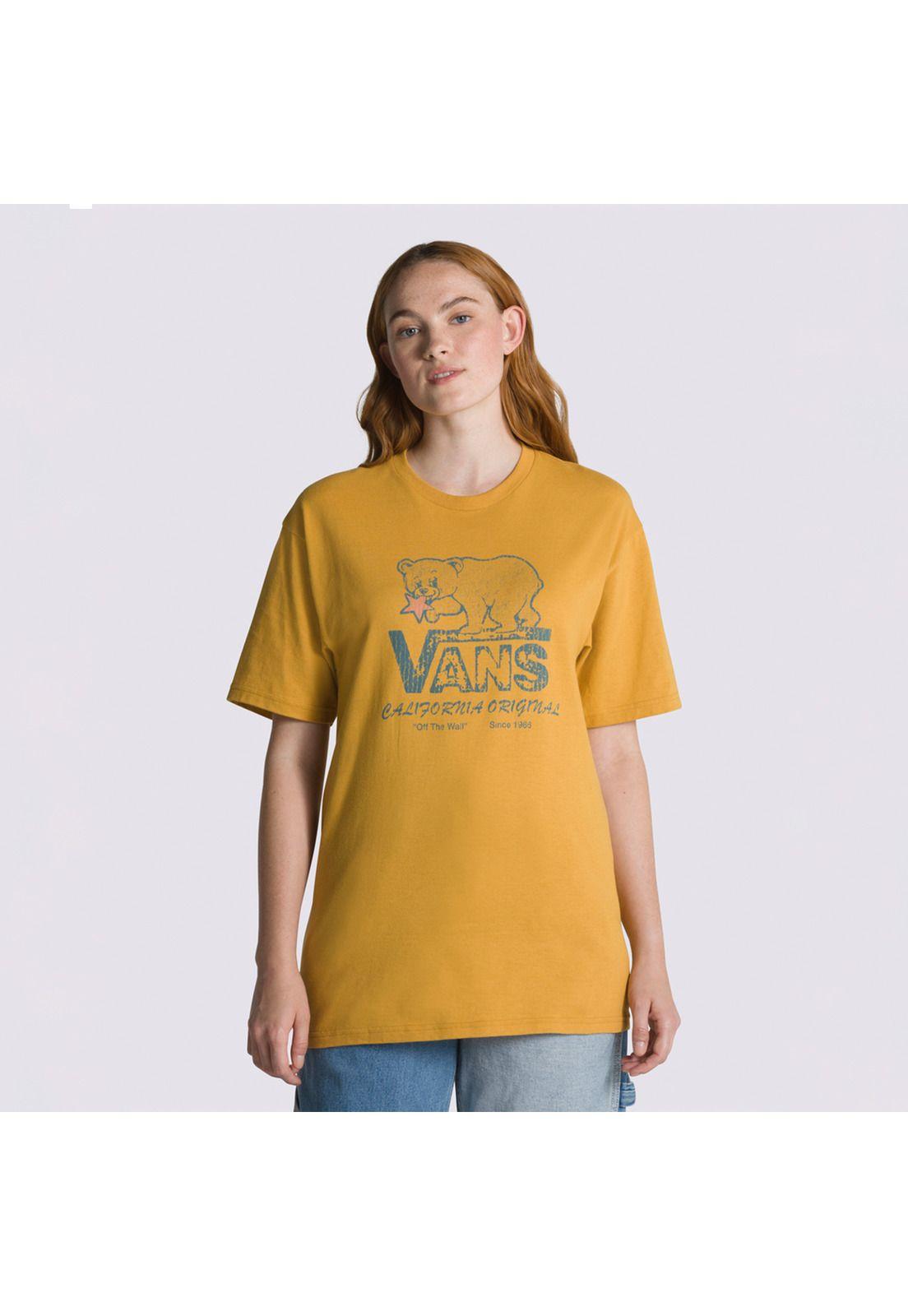 Polera Manga Corta Chill Bear S T Amarillo Unisex-3