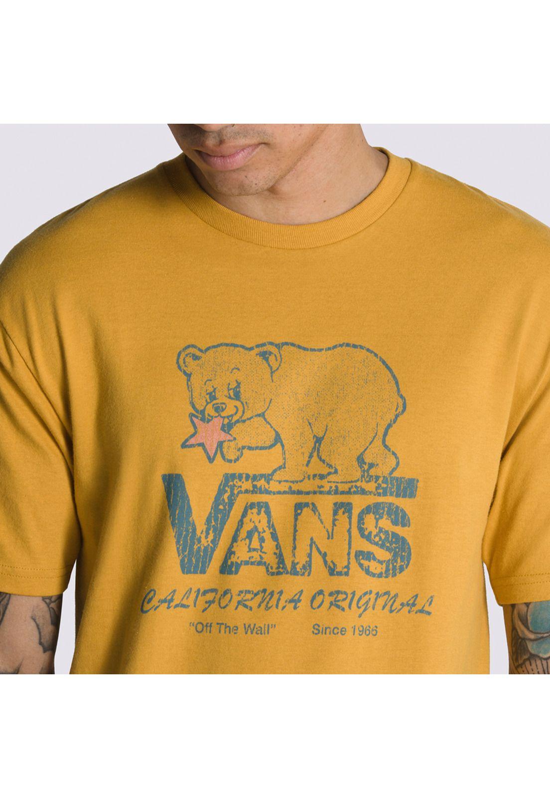 Polera Manga Corta Chill Bear S T Amarillo Unisex-6