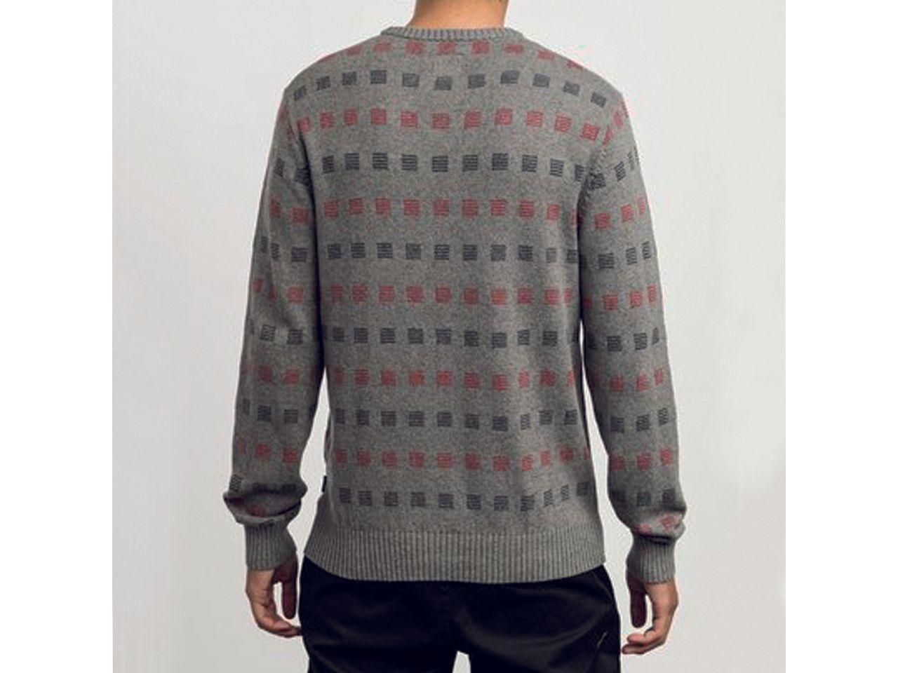 Sweater Mini Jacquard Crew Grey Noise Heat-1