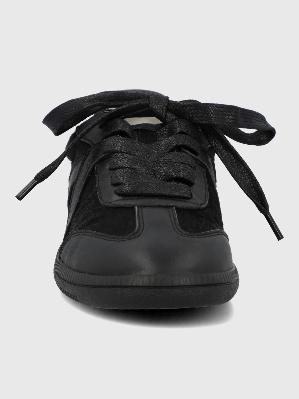 Zapatilla Cuero Mujer Sanset Negro-3