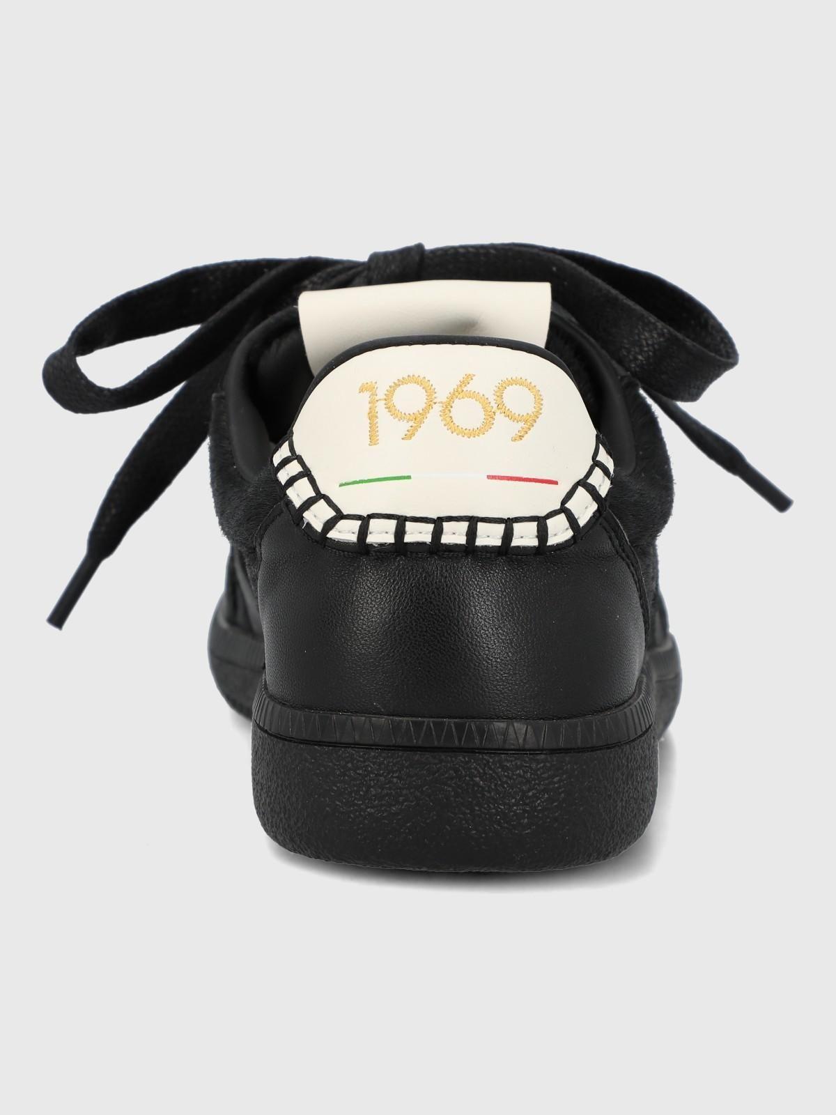 Zapatilla Cuero Mujer Sanset Negro-6