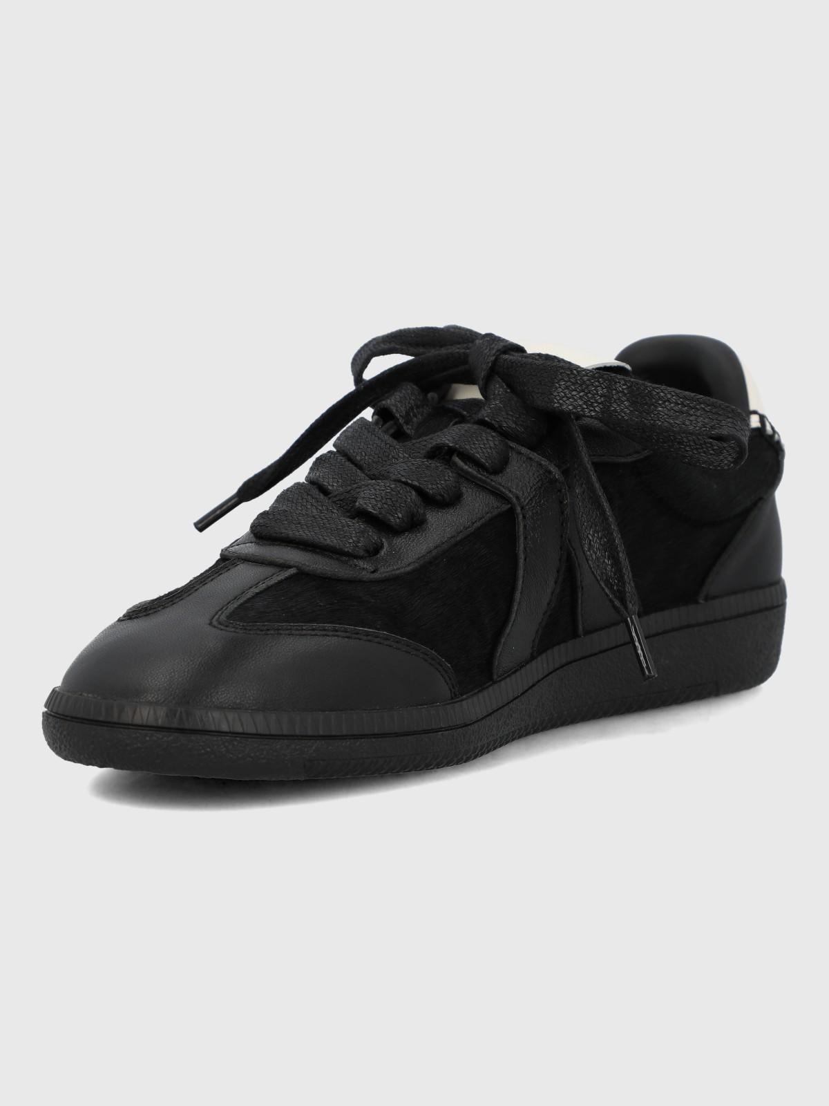 Zapatilla Cuero Mujer Sanset Negro-4